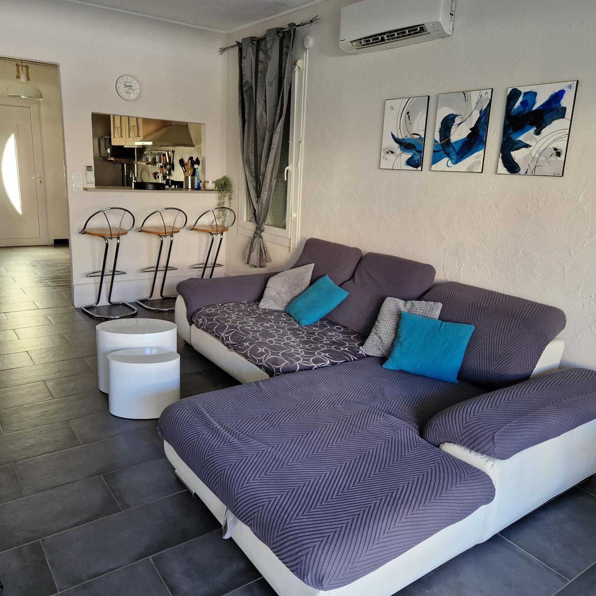 Location Bord De Mer, Villa De Vacances 6-8 Personnes - Jardin Valras-Plage Eksteriør bilde